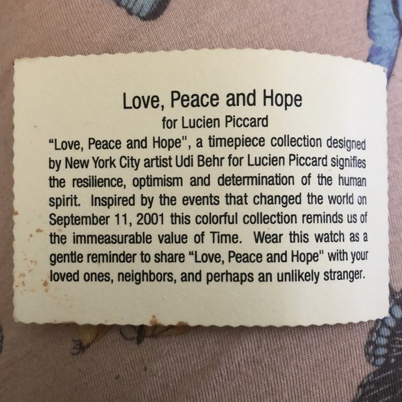 A Love, Peace, and Hope by Lucien Piccard piece. - Picture 4 of 6